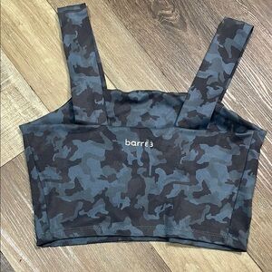 Blue and Black Sleeveless Crop Tank Top